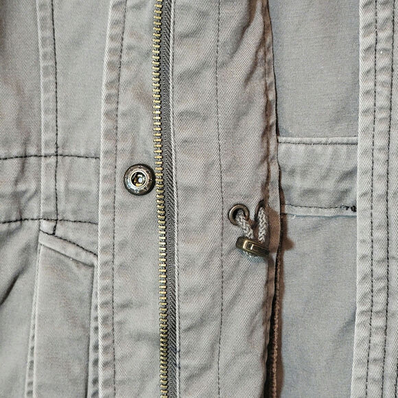 Marc New York Tan Utility Cargo Jacket Mid Length Military Fall Layering Size S - Picture 10 of 16